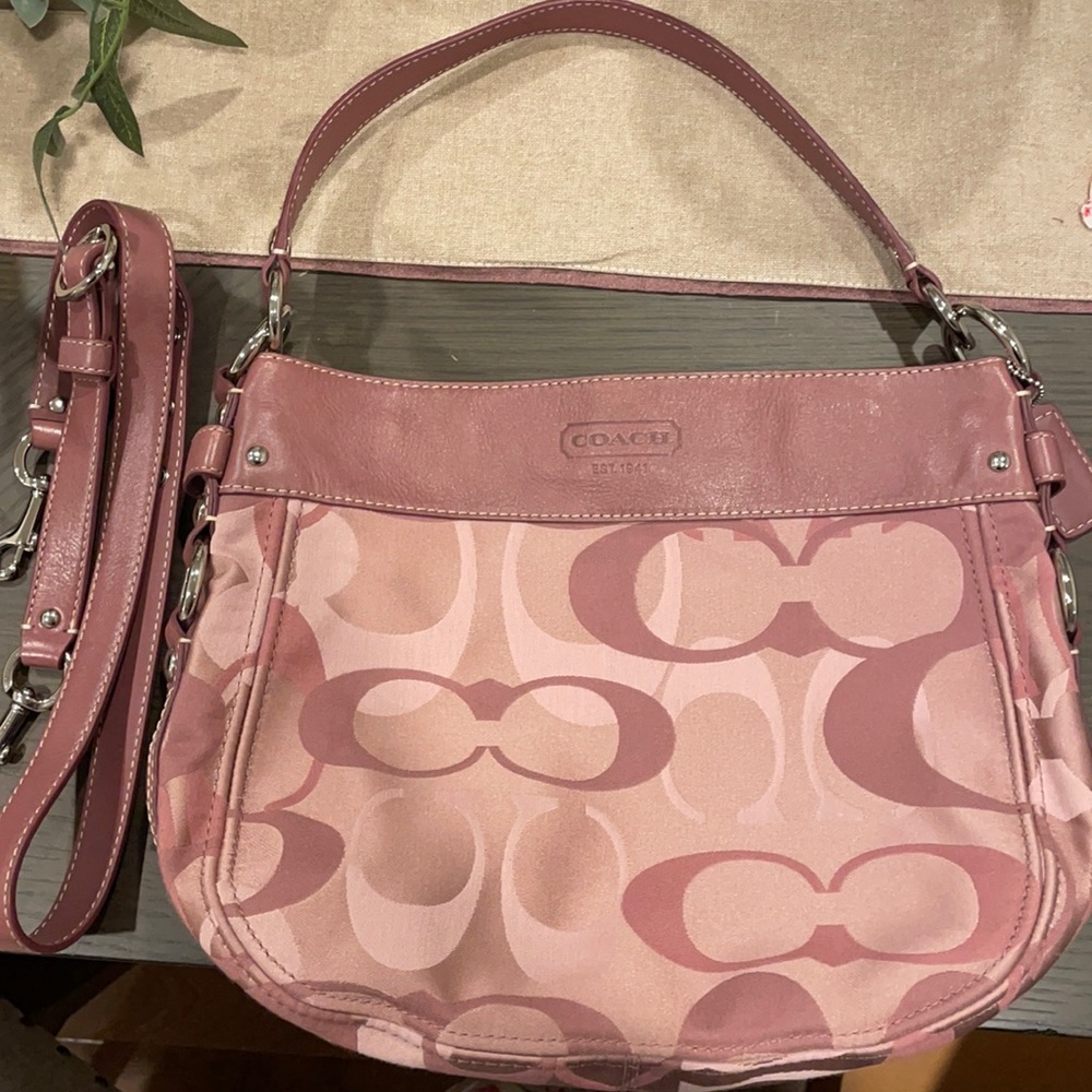 Coach pink/mauve handbag
